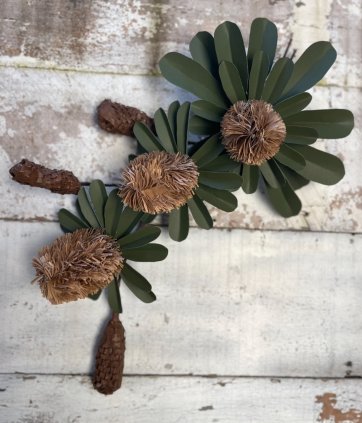 Brown banksia made from paper