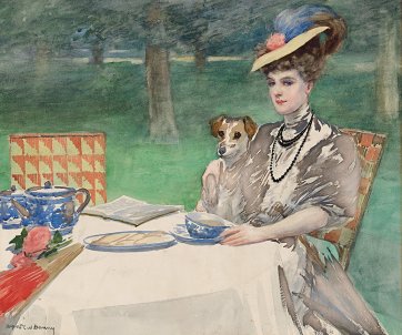Tea time, c.1898–1902 by Rupert Bunny (1864–1947)