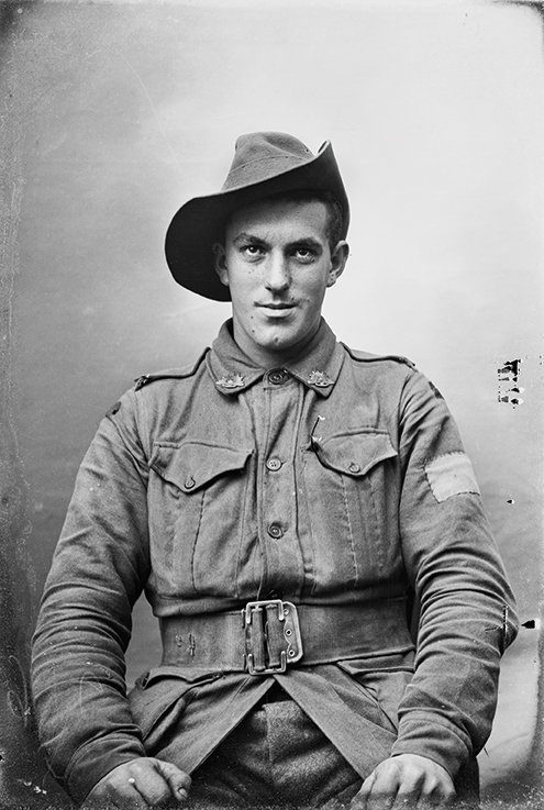 Unknown Australian soldier in Vignacourt, France c. 1916-18 by Louis Thuillier