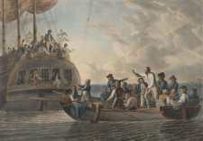 The Mutineers turning Lieut Bligh and part of the Officers and Crew adrift from His Majesty's Ship the Bounty