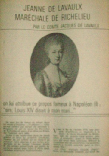 Jeanne de Lavaulx L'Histoire pour tous, 1966
