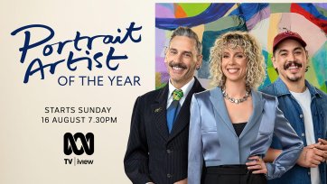 Portrait Artist of the Year judges Robert Wellington, Bree Pickering and Abdul Abdullah