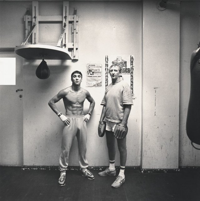Jeff Fenech and trainer, John Lewis