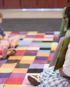 Children listening during Story Time