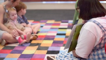 Children listening during Story Time