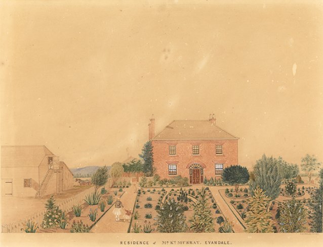 Residence of Mr Ky Murray, Evandale 1852 by Charles Henry Theodore Costantini
